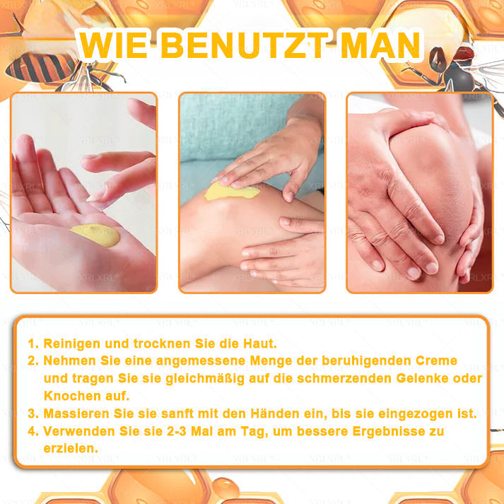XRLXRL® Bienengift Schmerzstillende Knochenheilungscreme ✨LETZTER TAG 80 % RABATT