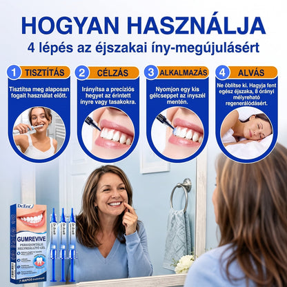 🦷 Dr.Era® GumRevive fogíny- és parodontális regeneráló gél 📬— Célzott ápolás az ínyszélen lepedék, fogszuvasodás, fogágyproblémák, kellemetlen lehelet és meggyengült fogak esetén | Precízen alkalmazható, leöblítést nem igénylő szájápoló formula