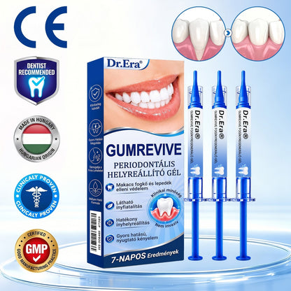 🦷 Dr.Era® GumRevive fogíny- és parodontális regeneráló gél 📬— Célzott ápolás az ínyszélen lepedék, fogszuvasodás, fogágyproblémák, kellemetlen lehelet és meggyengült fogak esetén | Precízen alkalmazható, leöblítést nem igénylő szájápoló formula