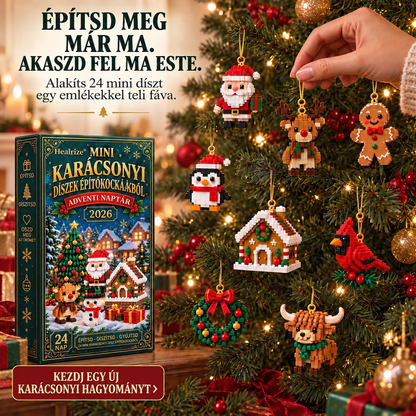 🔔Healrize® Adventní kalendář s 24 vánočními mini ozdobami z kostiček