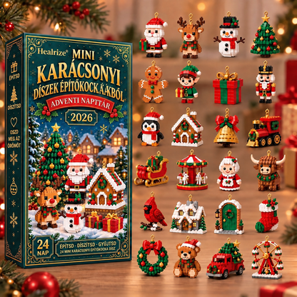 🔔Healrize® Adventní kalendář s 24 vánočními mini ozdobami z kostiček