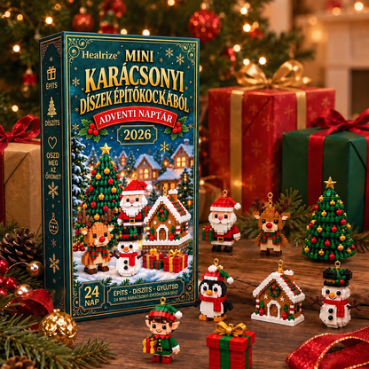 🔔Healrize® Adventní kalendář s 24 vánočními mini ozdobami z kostiček