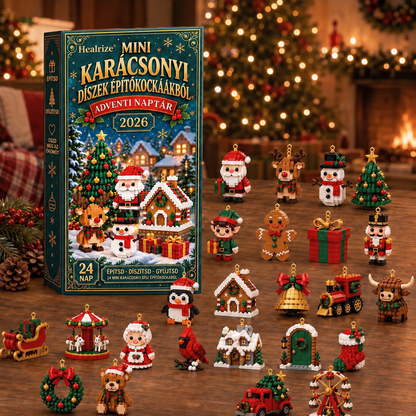 🔔Healrize® Adventní kalendář s 24 vánočními mini ozdobami z kostiček