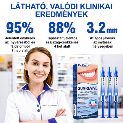 🦷 Dr.Era® GumRevive fogíny- és parodontális regeneráló gél 📬— Célzott ápolás az ínyszélen lepedék, fogszuvasodás, fogágyproblémák, kellemetlen lehelet és meggyengült fogak esetén | Precízen alkalmazható, leöblítést nem igénylő szájápoló formula