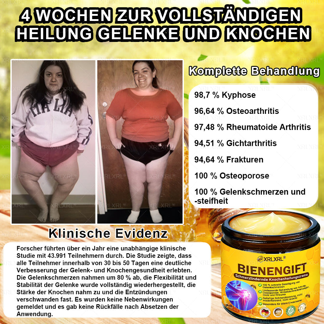 XRLXRL® Bienengift Schmerzstillende Knochenheilungscreme ✨LETZTER TAG 80 % RABATT