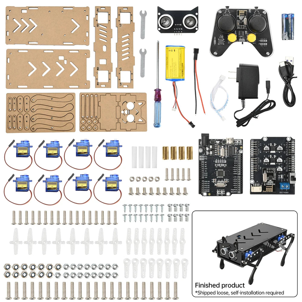 Four-Legged Robot Dog Bionic Intelligent Programming Development Robot Remote Control Robot Dog Electronic Pet Diy Kit