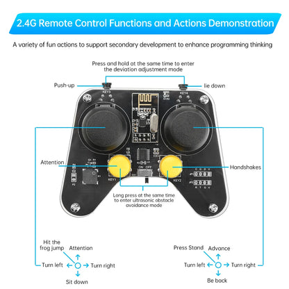 Four-Legged Robot Dog Bionic Intelligent Programming Development Robot Remote Control Robot Dog Electronic Pet Diy Kit