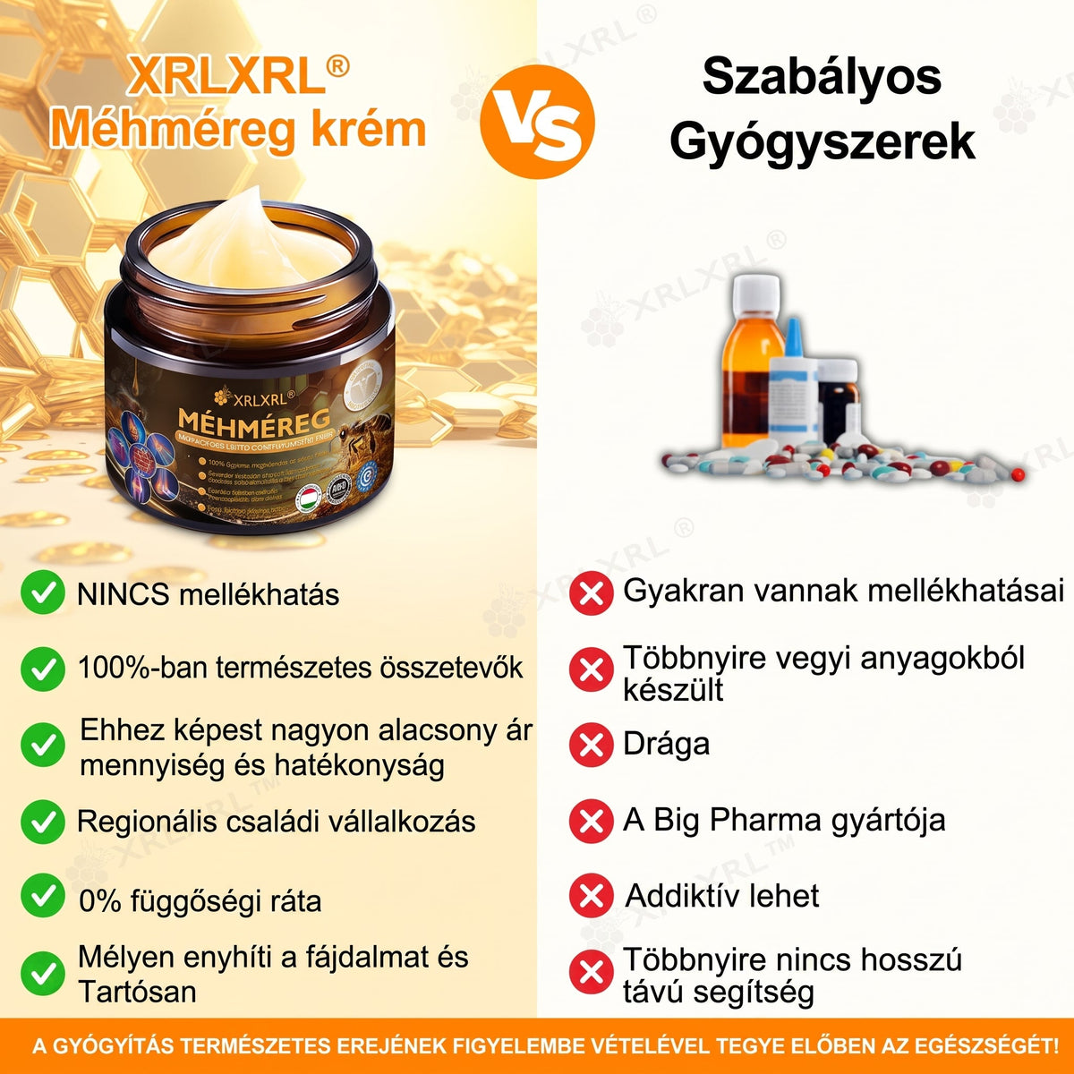 Hivatalos bolt: XRLXRL® Méhméreg Azonnali Ultra Erős Fájdalomcsillapító Krém - (👩‍⚕️🌻Enyhíti a fájdalmat ízületi gyulladás, izomfájdalom, hátfájás, térdek, hát, vállak, csípők, csuklók, kezek esetén)